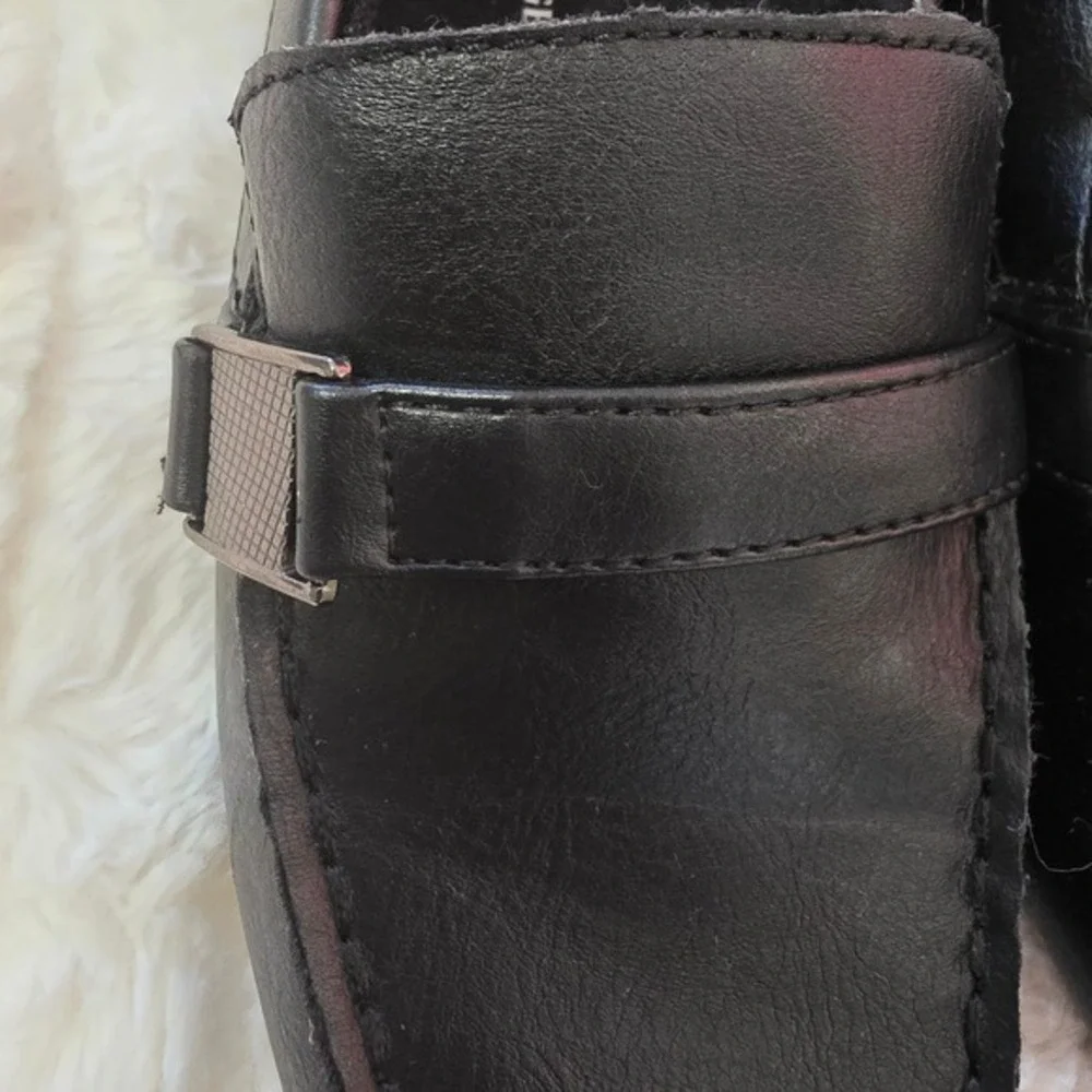 Crown Vintage Donovan Boys Black Loafers Slip On Dress Shoes‎ Size 3 Classic